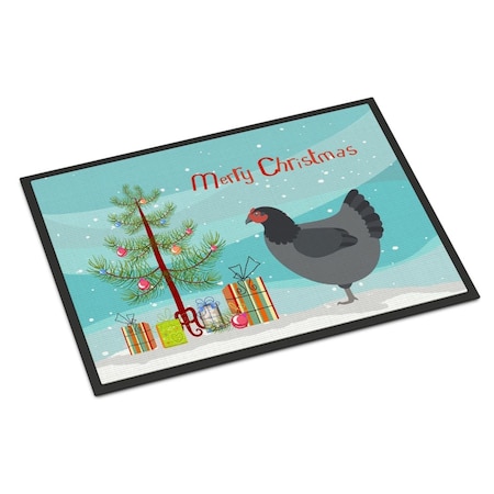 Carolines Treasures Jersey Giant Chicken Christmas Indoor or Outdoor Mat - 18 x 27 in. BB9202MAT